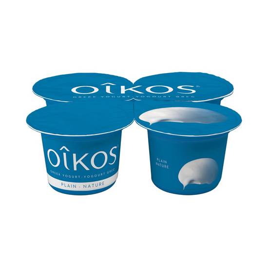 Oikos Greek Plain Yogurt 2% (4 x 100 g)