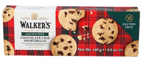 Walkers Gluten Free Chocolate Chip Pure Butter Shortbread