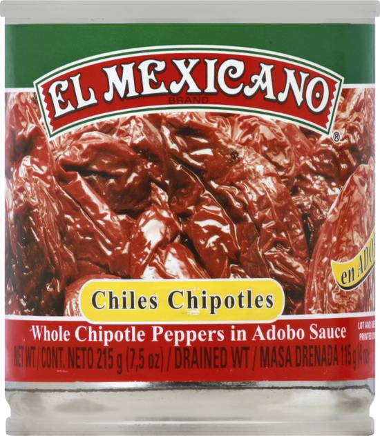 El Mexicano Whole Chipotle Peppers in Adobo Sauce (7.5 oz)