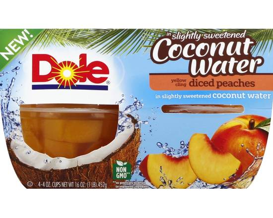 Dole · Bowls Peaches/Coconut Water (4pk)