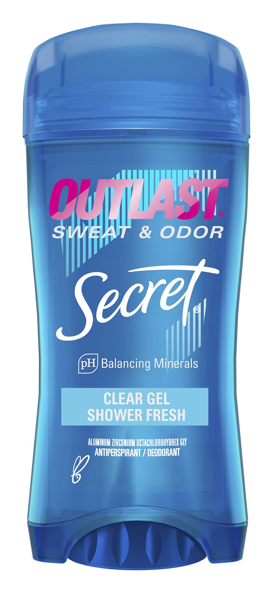 Secret Outlast Sweat & Odor Clear Gel Antiperspirant Deodorant, Shower Fresh (2.6 oz)