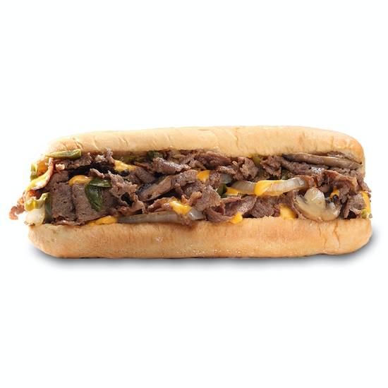Order Cheesesteak All-the-Way (Select to Choose Your Size) food online from Hwy 55 Burgers, Shakes & Fries store, New Bern on bringmethat.com