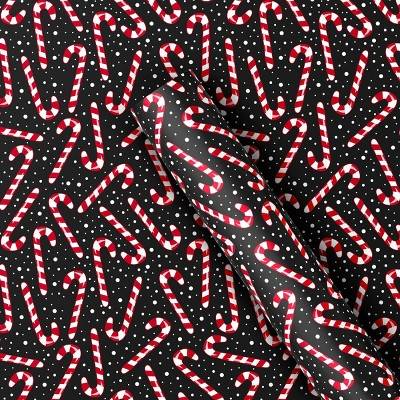 50 sq ft Candy Cane Christmas Gift Wrap Black - Wondershop™: Paper, Shapes, FSC Certified, 20x30, Holiday Wrapping