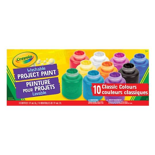 Crayola Washable Project Paint Set, Multicolor (59 ml, 10 ct)