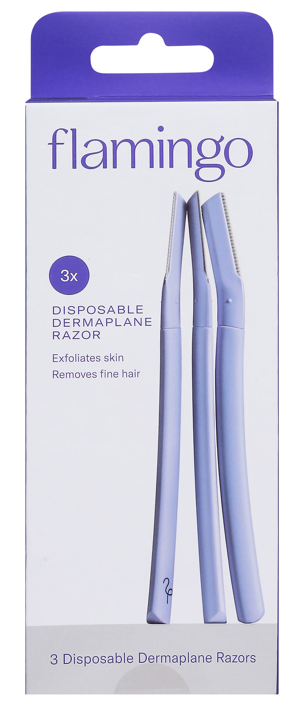 Flamingo Disposable Dermaplane Facial Razors (3 ct)