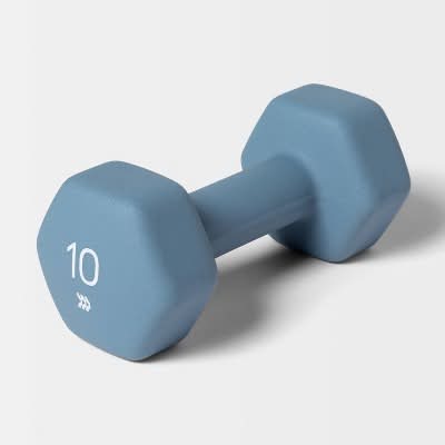 All In Motion Hand Weight Dumbbell 10 lb, Blue