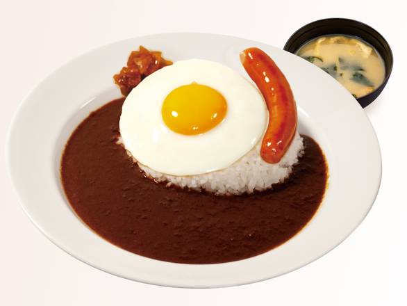 ソーセージエッグオリジナルカレー（味噌汁付）