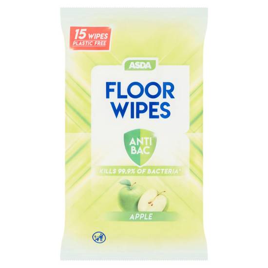 Asda Floor Wipes Anti Bac Apple 15 Wipes