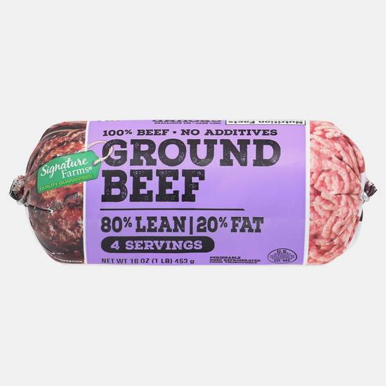 Signature Farms 80% Lean Ground Beef (16 oz)