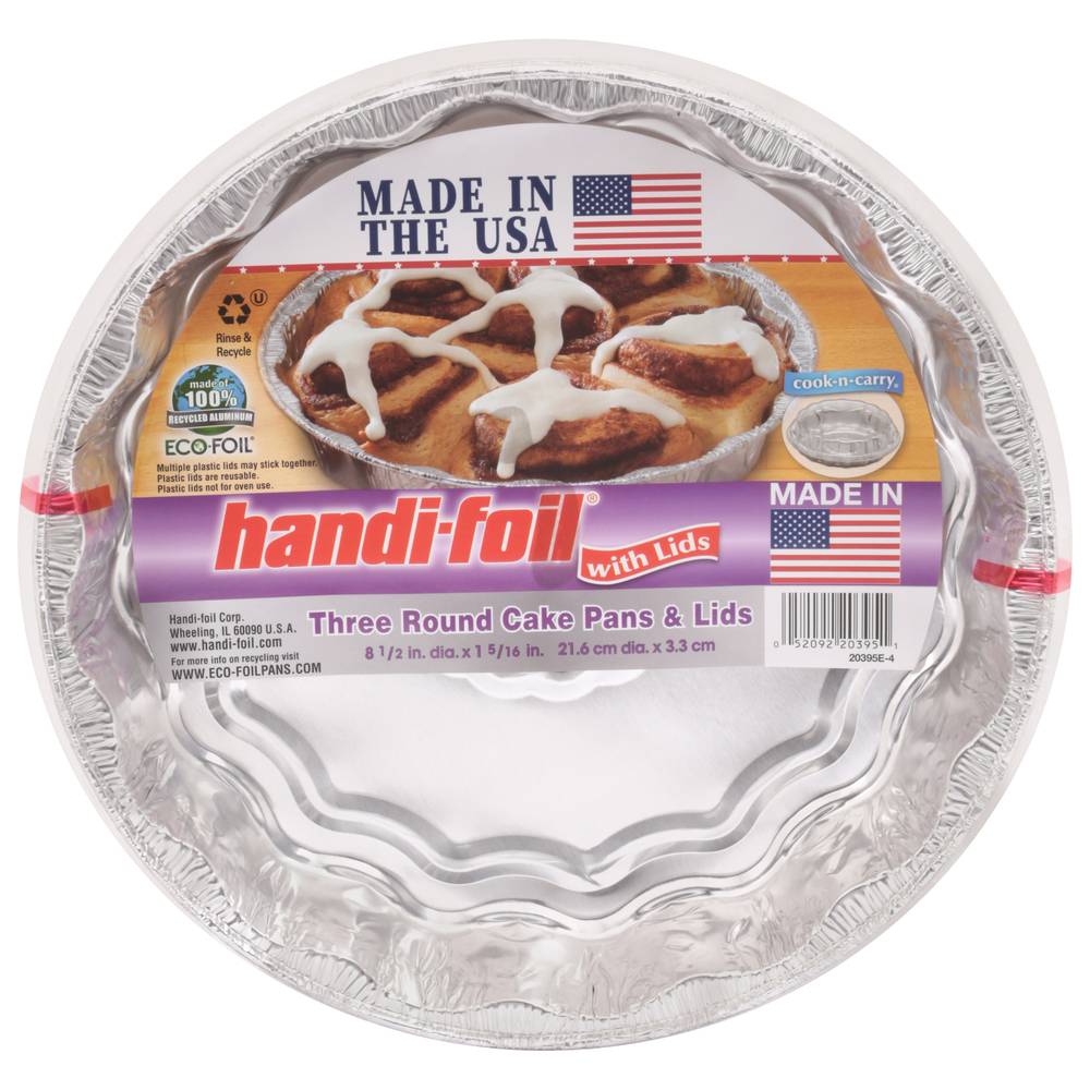 Handi-Foil Round Cake Pans & Lids