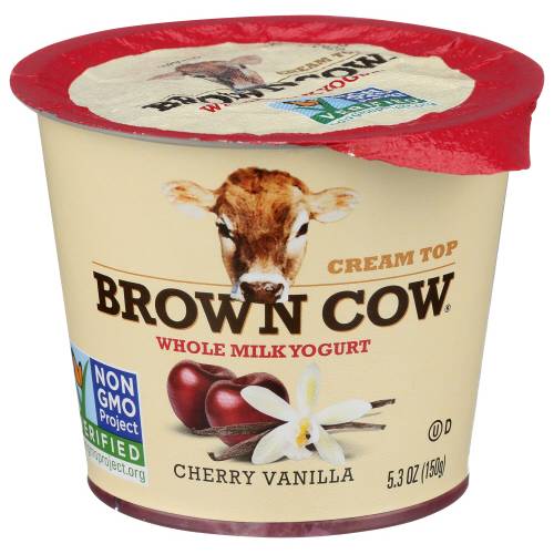 Brown Cow Cherry Vanilla Cream Top Yogurt