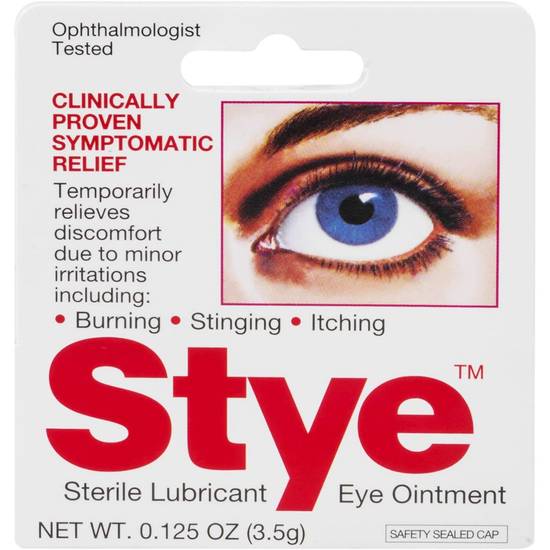 Stye Sterile Lubricant Eye Ointment, Ophthalmologist Tested, 0.125 FL OZ