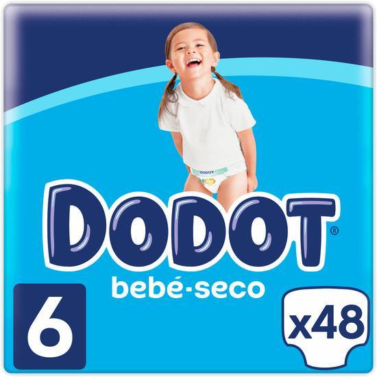 DODOT pañales +13 kg talla 6 paquete 48 uds