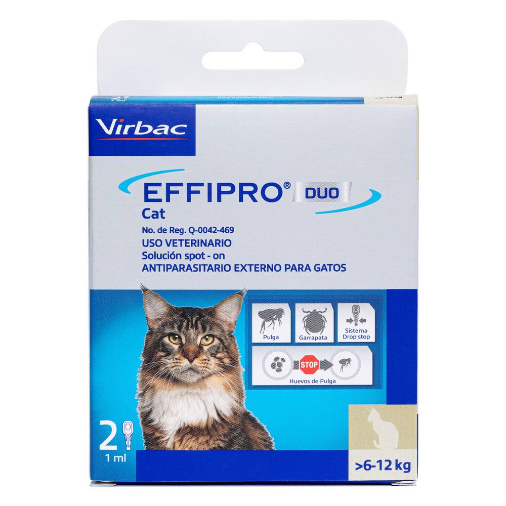 Virbac effipro duo pipeta desparasitante para gato (1 pieza)