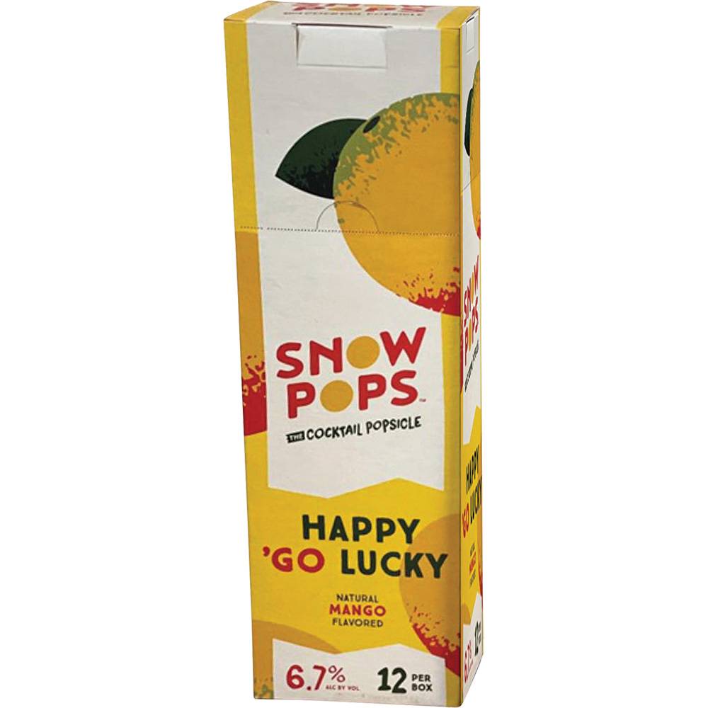 Snow Pops Happy Go Lucky Popsicle Ready To Drink Mango Cocktail (12x 100ml counts)