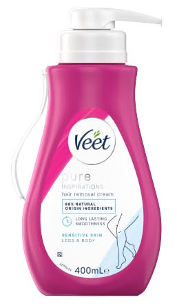 Veet Pure Inspirations Hair Removal Cream Legs and Body Sensitive Skin (400ml)