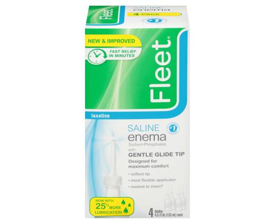 Fleet Enema Laxative Saline (4 x 4.5 fl oz)