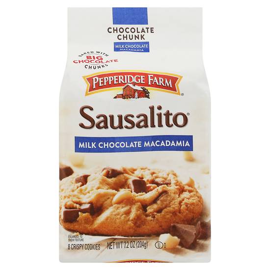 Pepperidge Farm Sausalito Milk Chocolate Macadamia Crispy Cookies (8 ct)