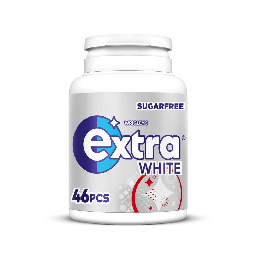 Extra White Chewing Gum Sugar Free Bottle 46pcs