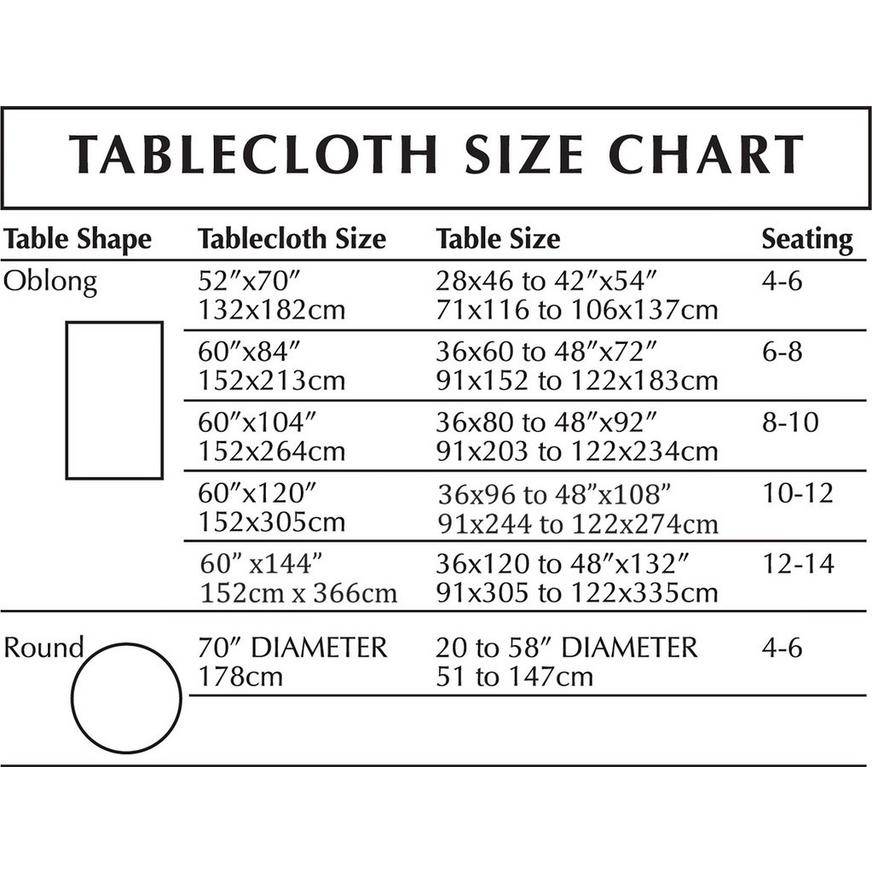 Party City Fabric Tablecloth (60 x 84"/white)