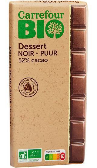 Carrefour Bio - Tablette de chocolat noir dessert