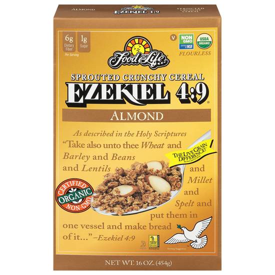 Food For Life Ezekiel 4:9 Sprouted Crunchy Cereal (almond)