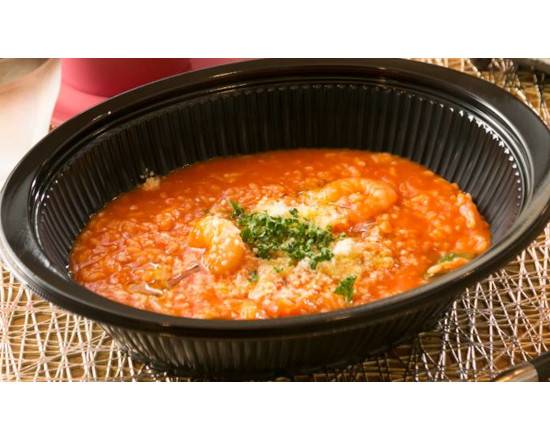 彩り野菜とエビのトマトリゾット