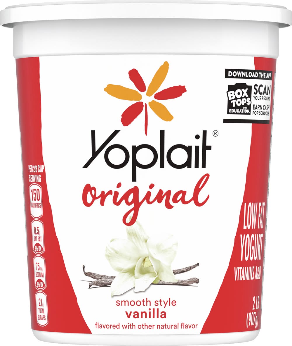 Yoplait Original Low Fat Smooth Style Yogurt, Vanilla (2 lbs)