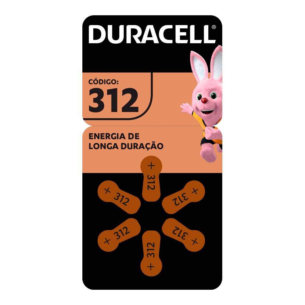 Duracell · Pilha auditiva 312 (6 un)