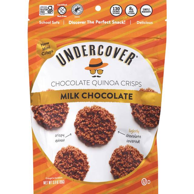 Undercover Snacks Chocolate Quinoa Mini Crisps ( milk chocolate)