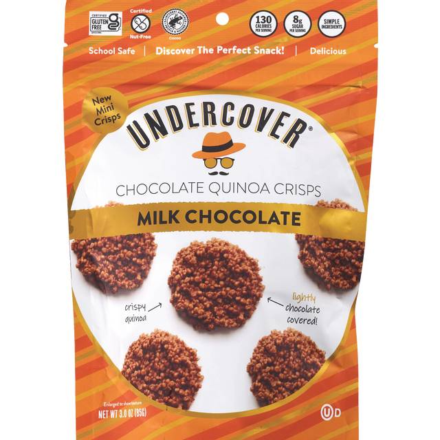 Undercover Snacks Chocolate Quinoa Mini Crisps, Milk Chocolate (3 oz)