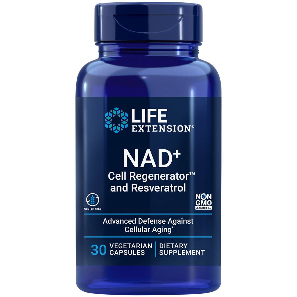 Nad+ Cell Regenerator With Resveratrol - (30 Vegetarian Capsules)