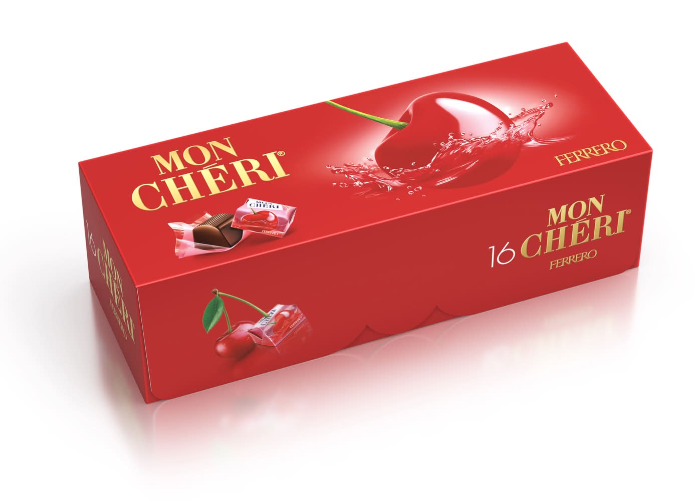 Mon Chéri - Bouchées bonbons de chocolat fin fourrés cerise et liqueur (16)