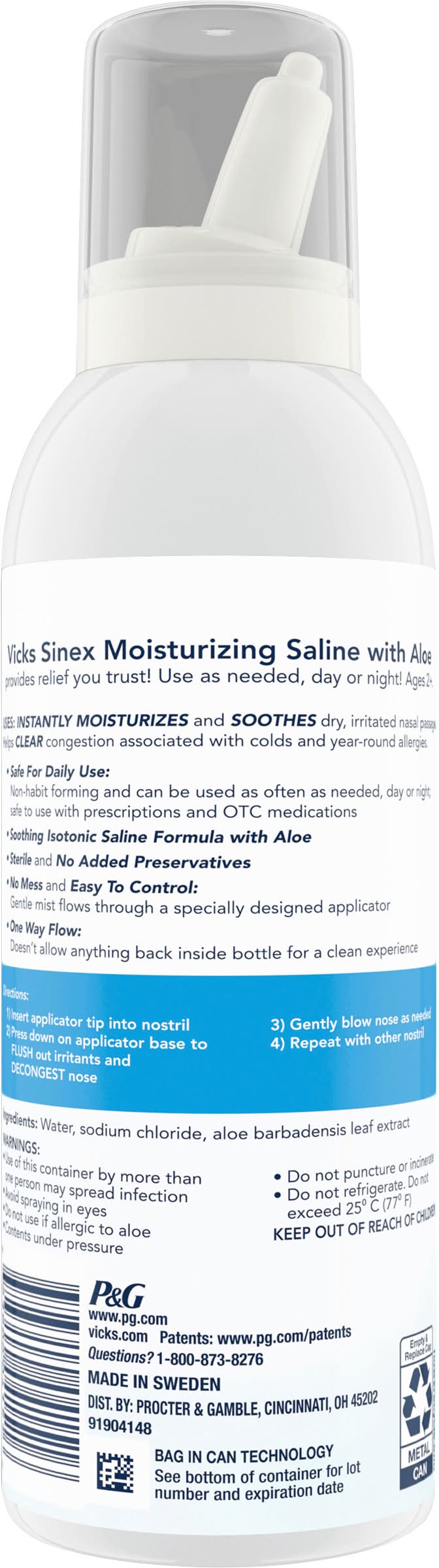 Vicks Moisturizing Ultra Fine Saline Nasal Mist (5 oz)  Everyday  Essentials for Personal Wellness | Nasal Decongestants | Uber Eats