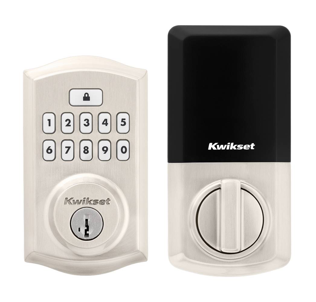 Kwikset SmartCode 260 Traditional Satin Nickel Electronic Deadbolt SmartKey Keypad | 992600-002