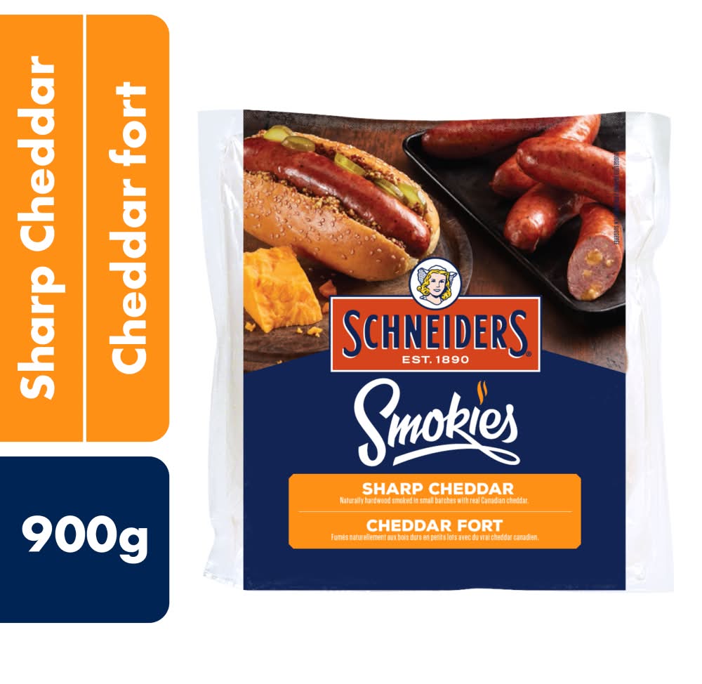 Schneiders smokies, cheddar fort - smokies sharp cheddar sausages (900 g)