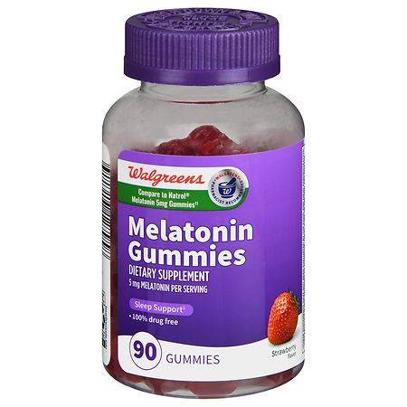 Walgreens Melatonin Strawberry Gummies 5 mg (90 ct)