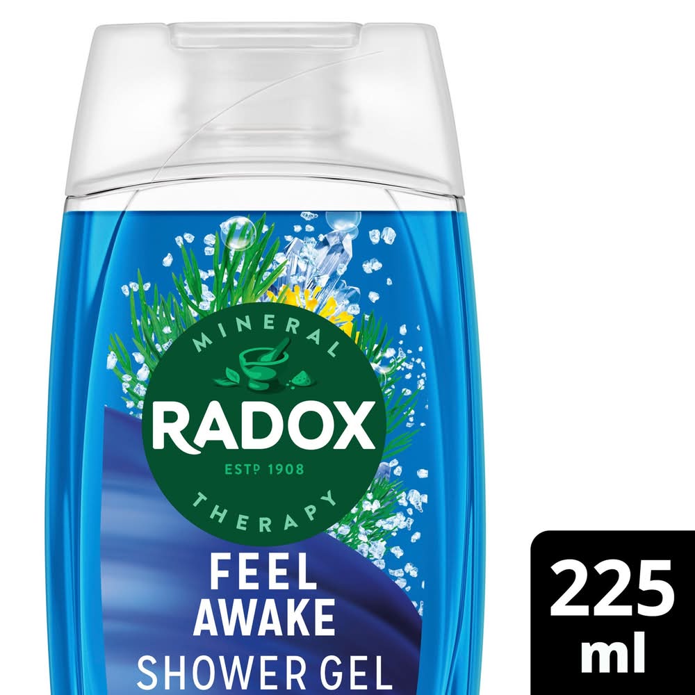 Radox Sea Minerals-Fennel, Mineral Therapy Feel Awake 2-in-1 Shower Gel & Shampoo (225ml)