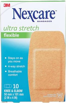 3M Nexcare Comfort Strips Knee and Elbow Bandage (10 ct)