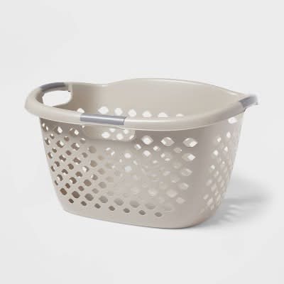 Brightroom 1.8Bu Hip Hugger Laundry Basket, Gray