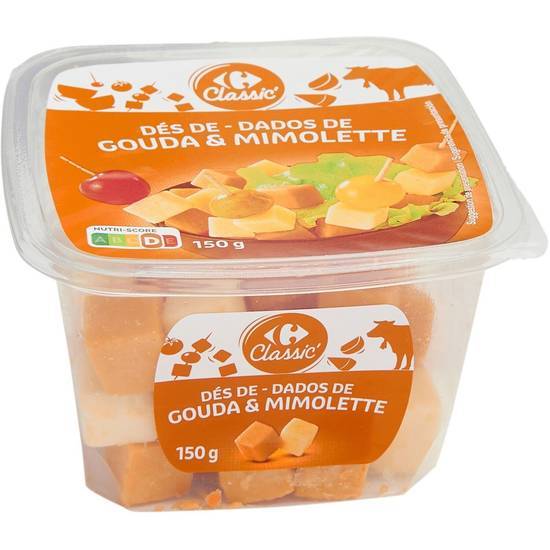 Carrefour Classic' - Dés de fromage gouda & mimolette