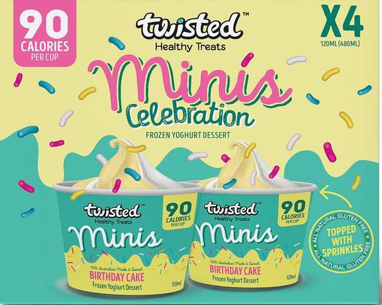 Twisted Minis Celebration Ice Cream 4x120ml