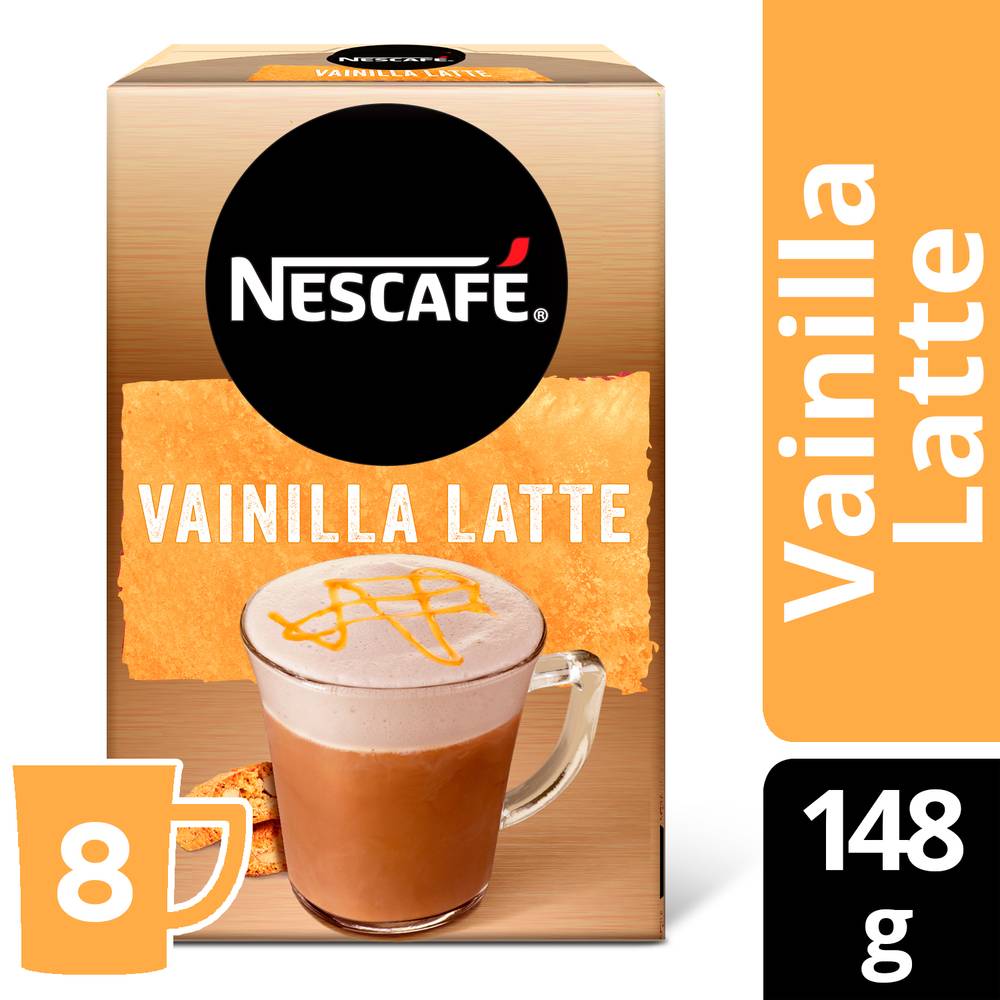 Nescafé vainilla latte (8 u x 18.5 g c/u)