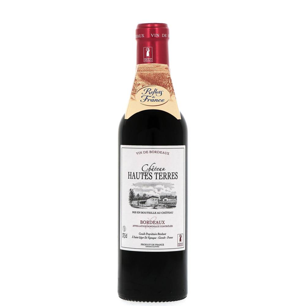 Reflets de France - Château hautes terres a.o.p Bordeaux vin rouge 2021 (375 ml)