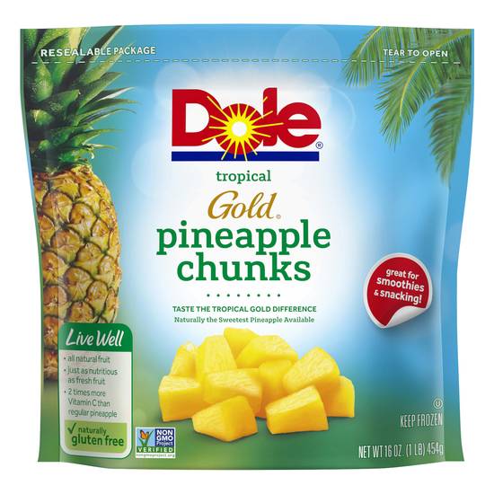 Dole Frozen Tropical Gold Pineapple Bag