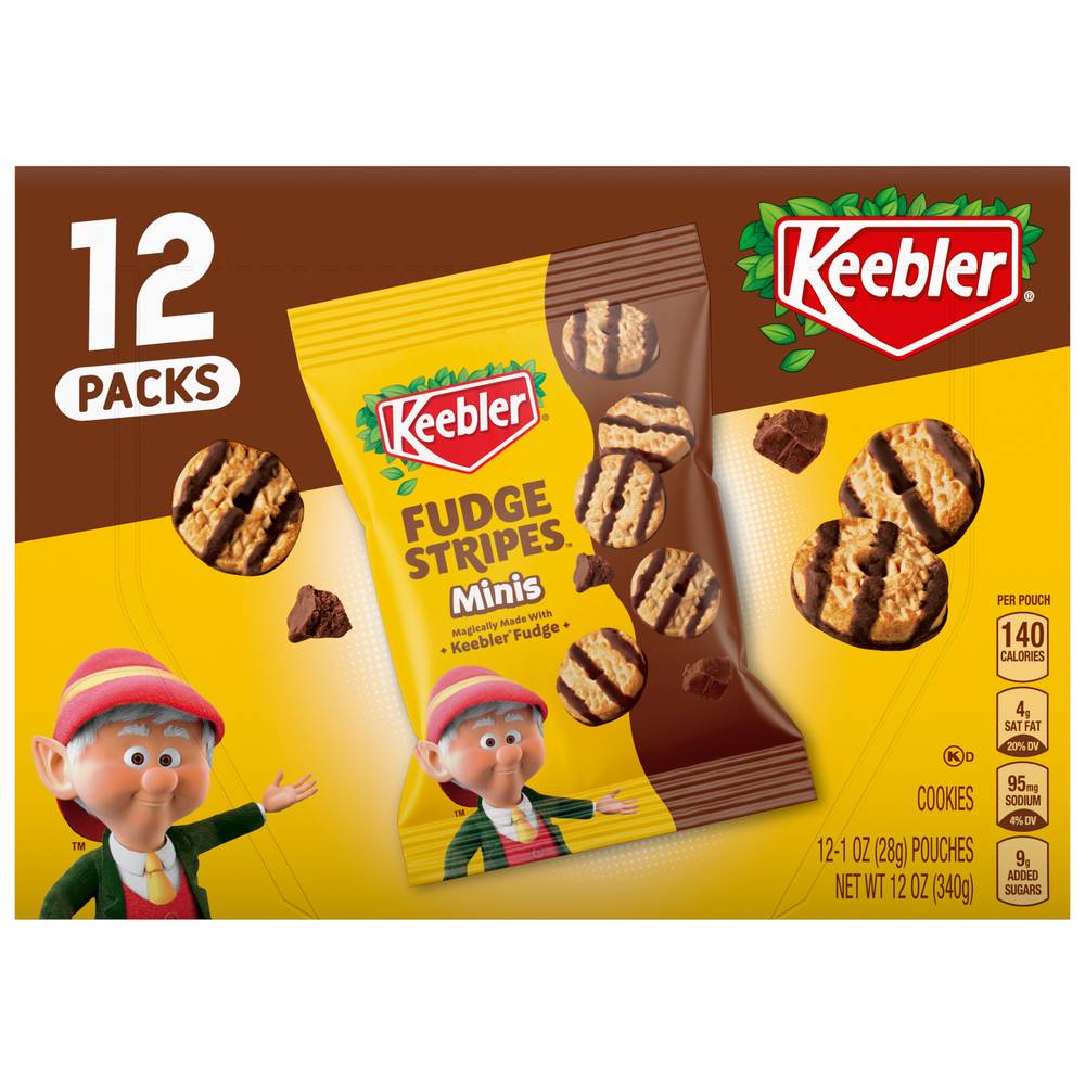 Keebler Fudge Stripes Original Minis Cookies (12 oz, 12 ct)