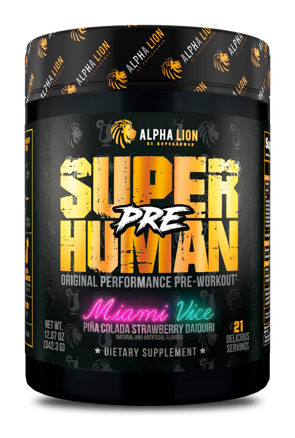 Alpha Lion Superhuman Pre-Workout Piña Colada Daiquiri, Strawberry (12.07 oz)