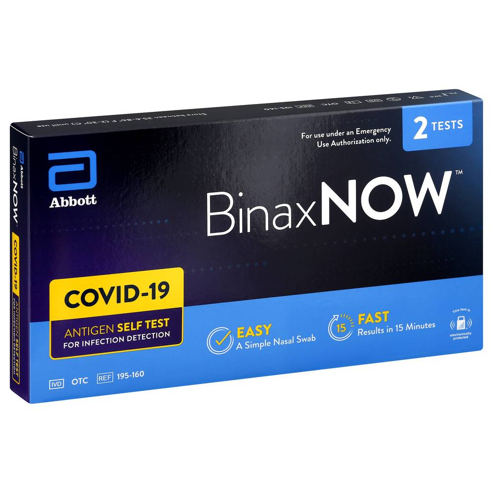 Abbott Binax Now Covid-19 Antigen Self Test (2 ct)