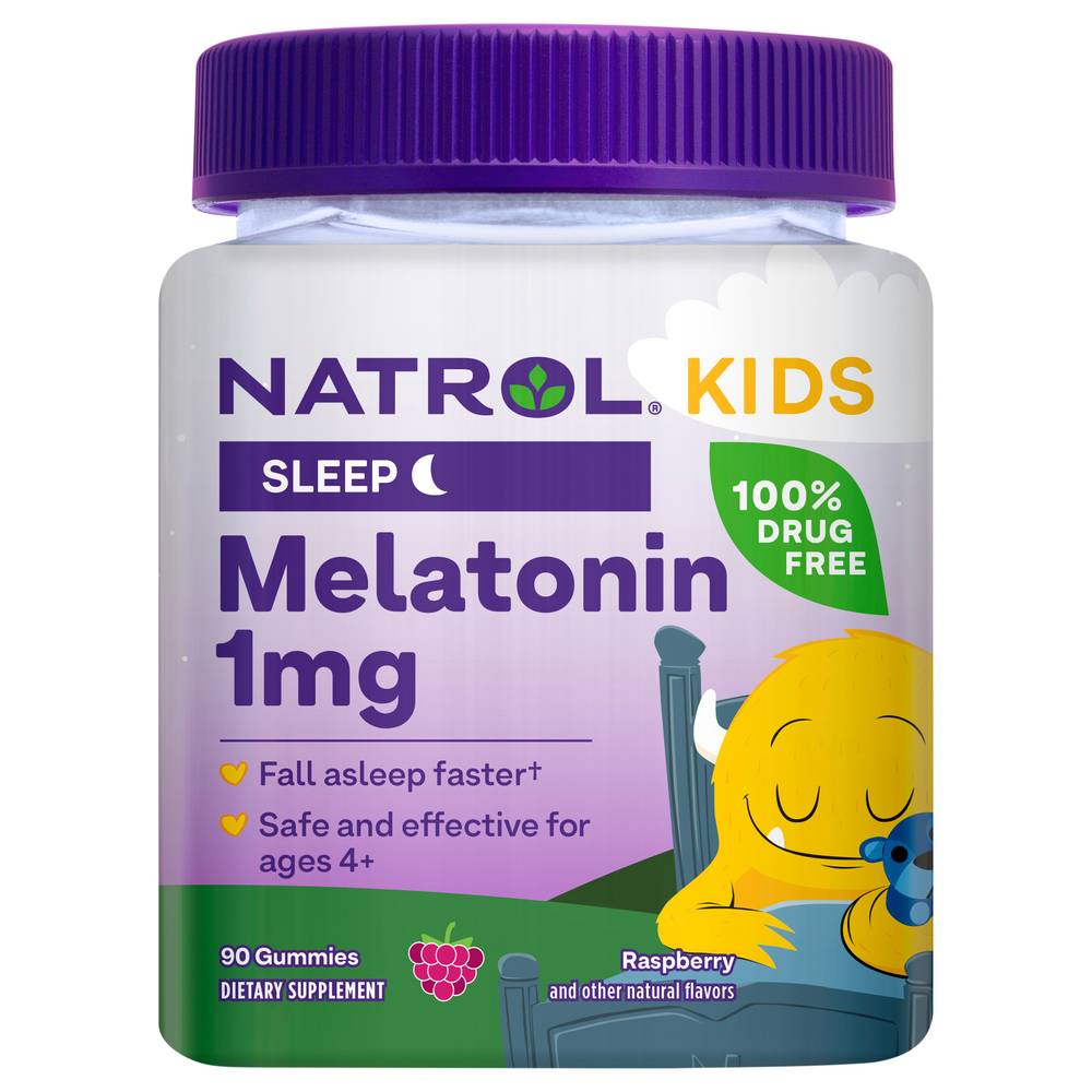 Natrol Kids Melatonin Sleep Supplement Gummies, Raspberry (90 ct)