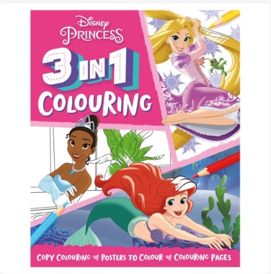 Disney Princess 3-In-1 Colouring